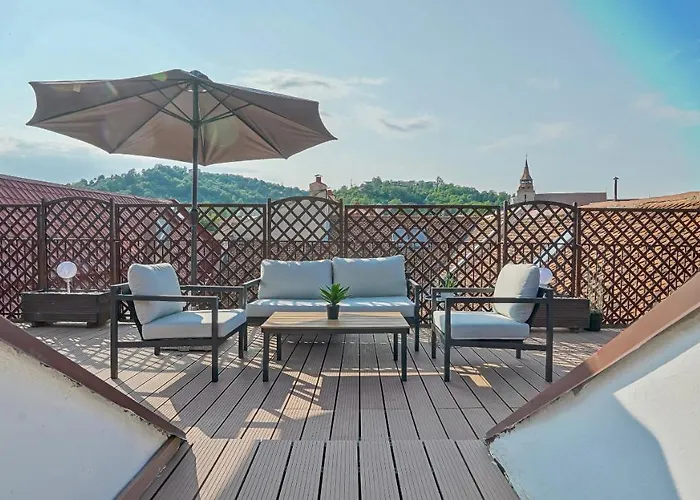 Rooftop Proprety With Large Terrace & Stunning Views - Apartment Brasov